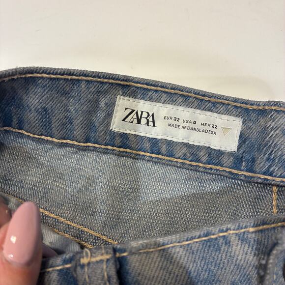 Zara TRF HIGH WAIST EXTRA WIDE LEG JEANS 3607/34/406/32 Sz 0 - Picture 5 of 10